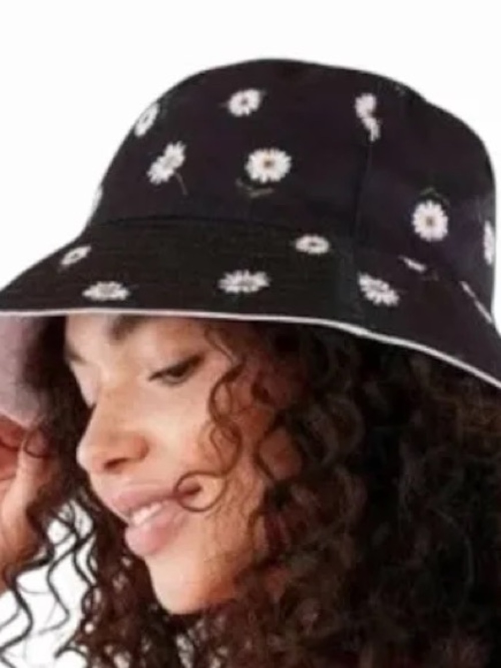 NWT Alice + Olivia Black Floral Bucket hat One Size